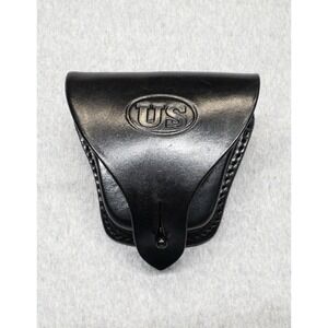 Triple K Brand #47 Black Leather Civil War Style Ammo Belt Pouch US
